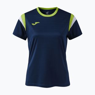 Koszulka tenisowa damska Joma Terra dark navy/lime