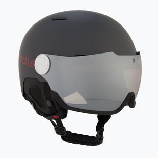 Kask narciarski Bollé Might Visor titanium red matte/brown gun