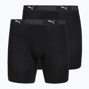 Bokserki męskie Puma Cotton Long 2 pack black