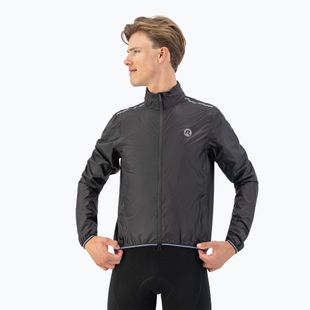 Kurtka rowerowa męska Rogelli Essential Rain black