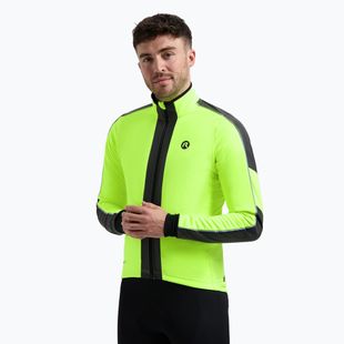 Kurtka rowerowa męska Rogelli Essential Winter Hi Vis yellow
