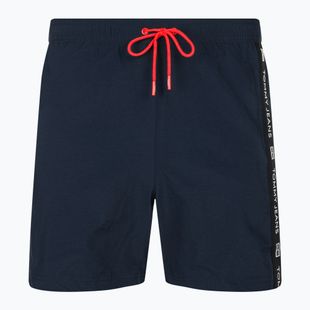 Szorty kąpielowe męskie Tommy Jeans SF Medium Drawstring Side Tape dark night navy