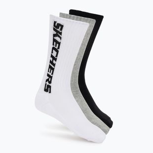 Skarpety SKECHERS Terry Crew 1/2 3 pack grey/black