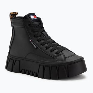 Buty damskie Tommy Jeans Vulc Flatform Leopard black