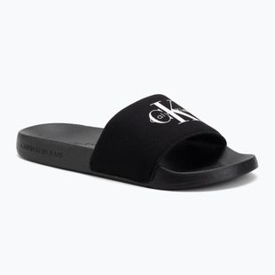 Klapki damskie Calvin Klein YW0YW01967 Monogram Logo 0GM black/bright white