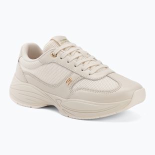Buty damskie Tommy Hilfiger ModernRunner Shiny Leather soft cream