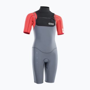 Pianka do pływania dziecięca ION Capture 2/2 Shorty Back Zip Jr steel blue/red