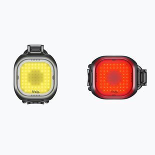 Zestaw lampek rowerowych Knog Blinder Mini Square Twinpack czarny
