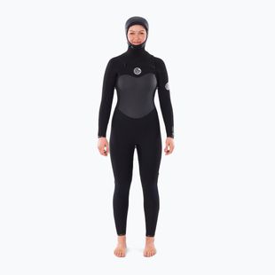 Pianka do pływania damska Rip Curl Flashbomb 6/4mm Hooded Chest Zip Steamer black