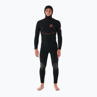 Pianka do pływania męska Rip Curl Flashbomb Fusion 5/4mm Hooded Zip Free black