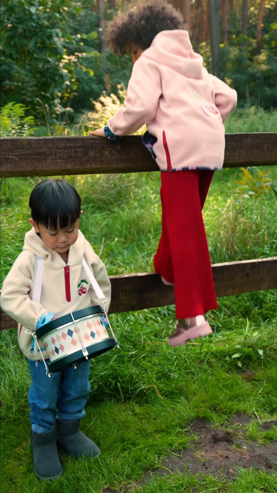 Polar dziecięcy KID STORY Teddy dusty pink